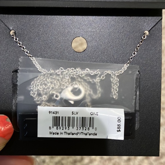 Coach Signature Pave Bar Necklace 91431 silver - Picture 6 of 6